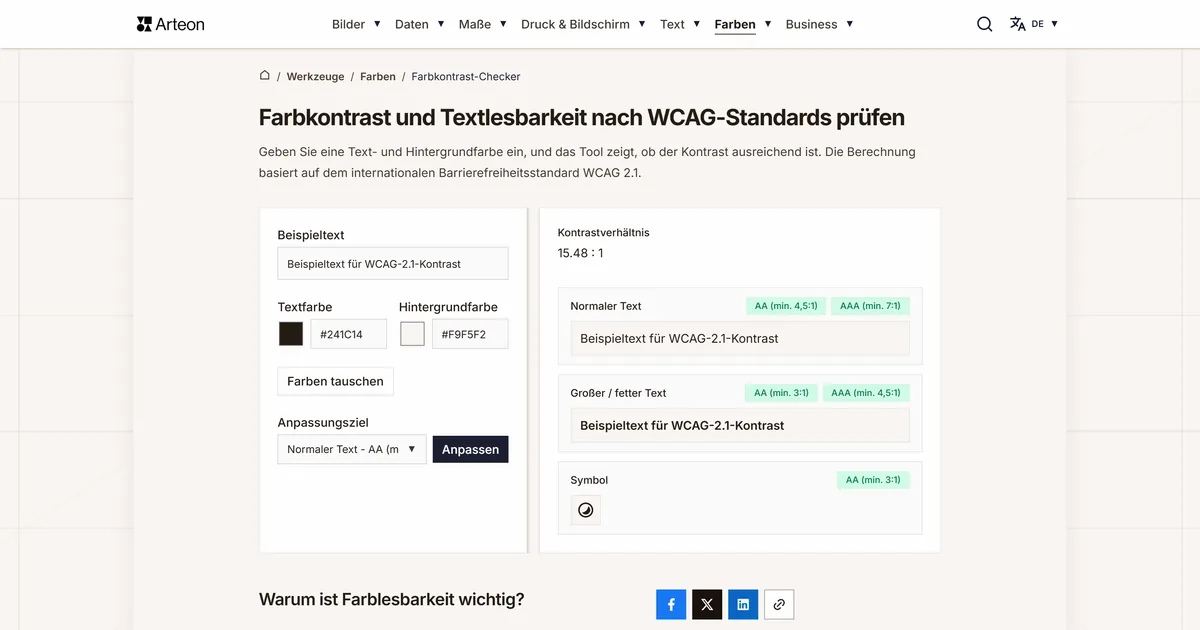 Farbkontrast-Checker