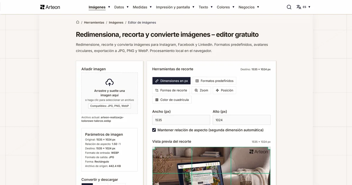 Editor de imágenes en línea