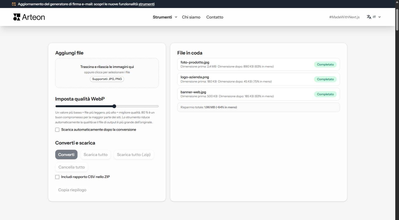 Contatto con Arteon Agency