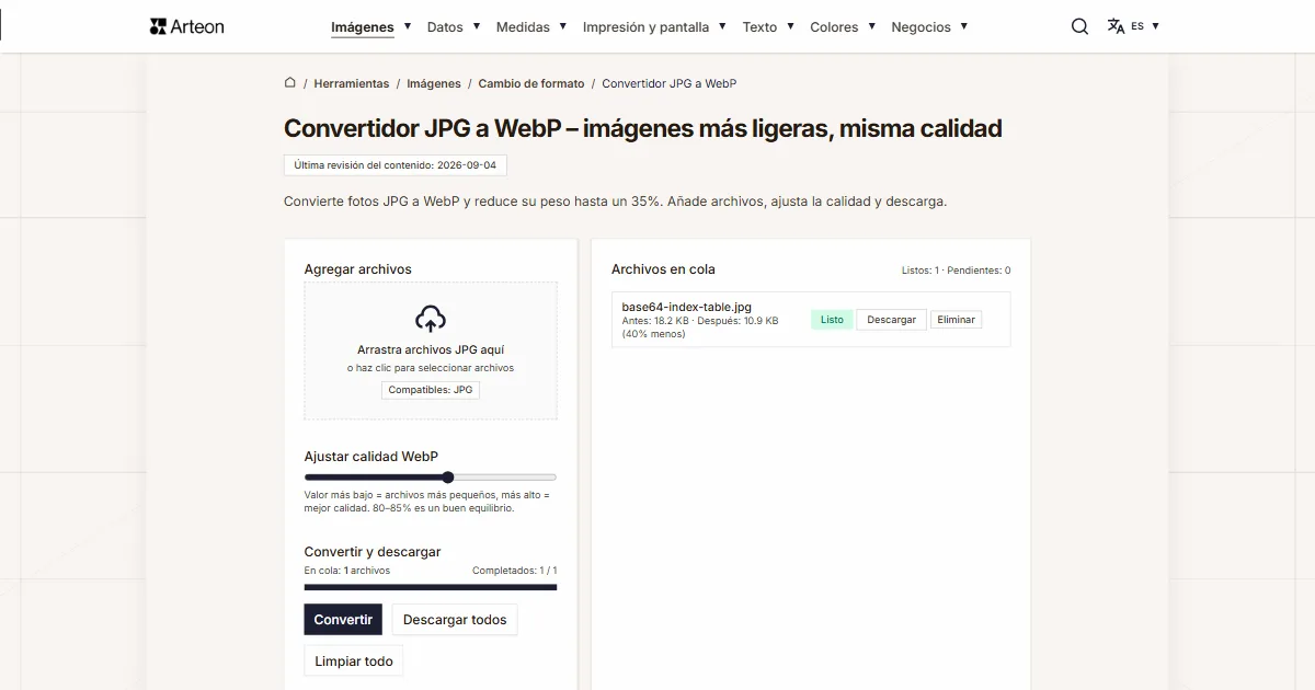 JPG a WebP