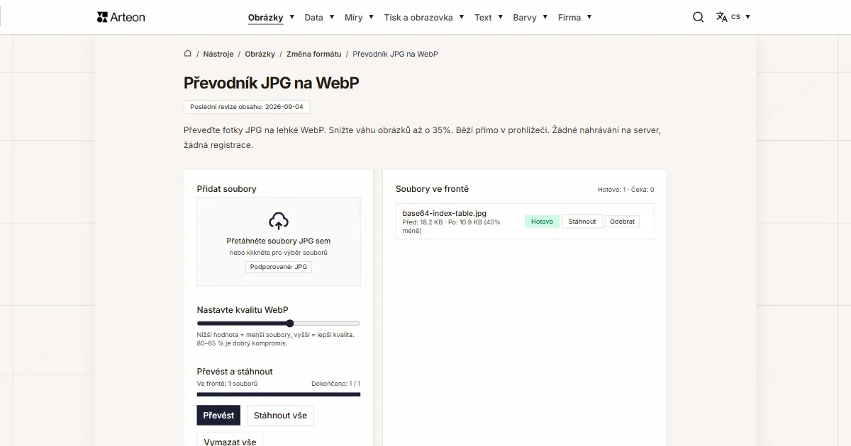 JPG na WebP