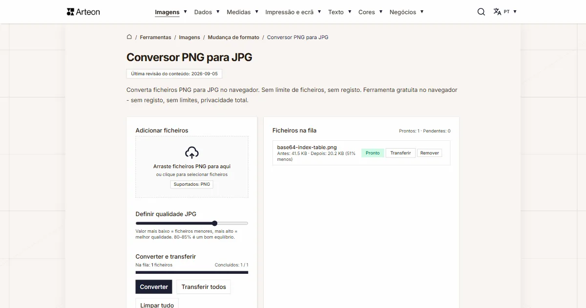 PNG para JPG