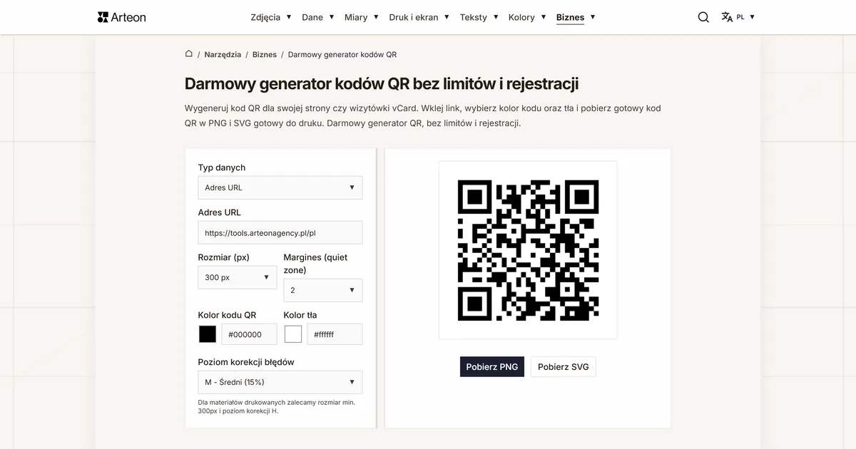 Generator kodów QR