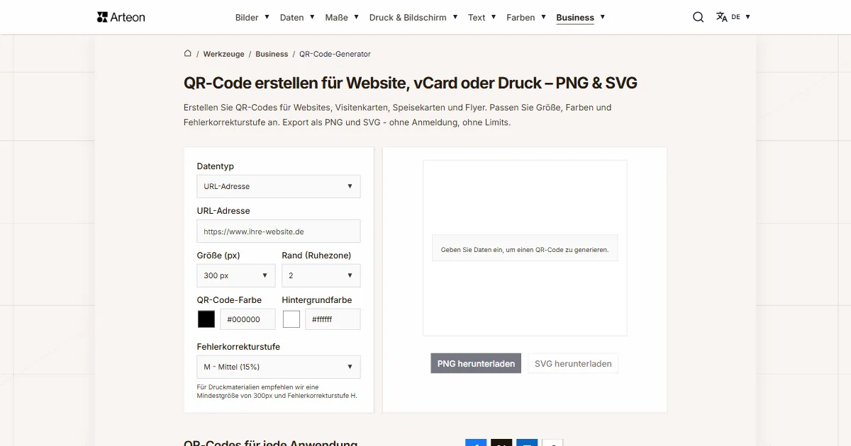 Kostenloser QR-Code-Generator