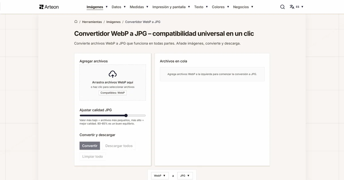WebP a JPG