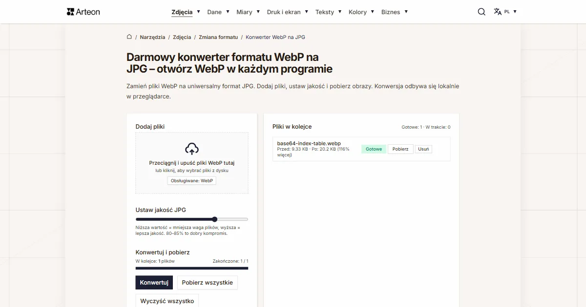 WebP na JPG
