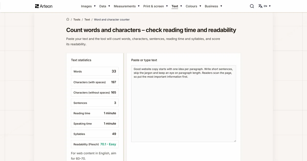Word & character counter