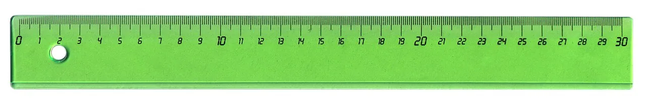 Righello di plastica con scala in centimetri