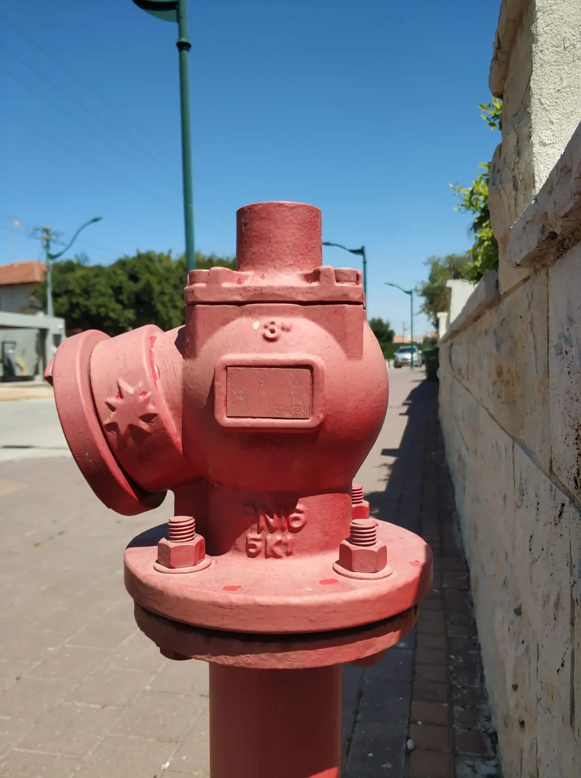 Pipe end stamped with the size 3 inch