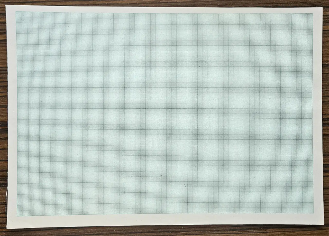 Sheet of millimetre paper with a one-millimetre grid